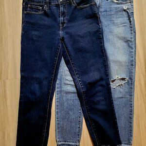 2pr Levi's Capri Length Jeans 28W